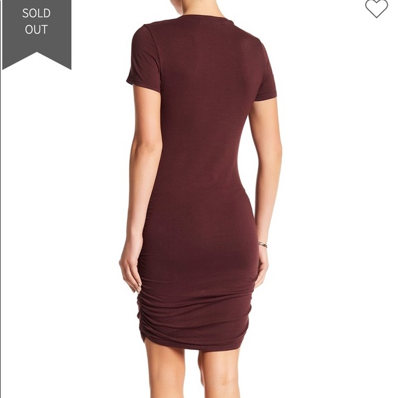 Michael Stars Ruched V-Neck Bodycon Dress - Picture 2 of 5
